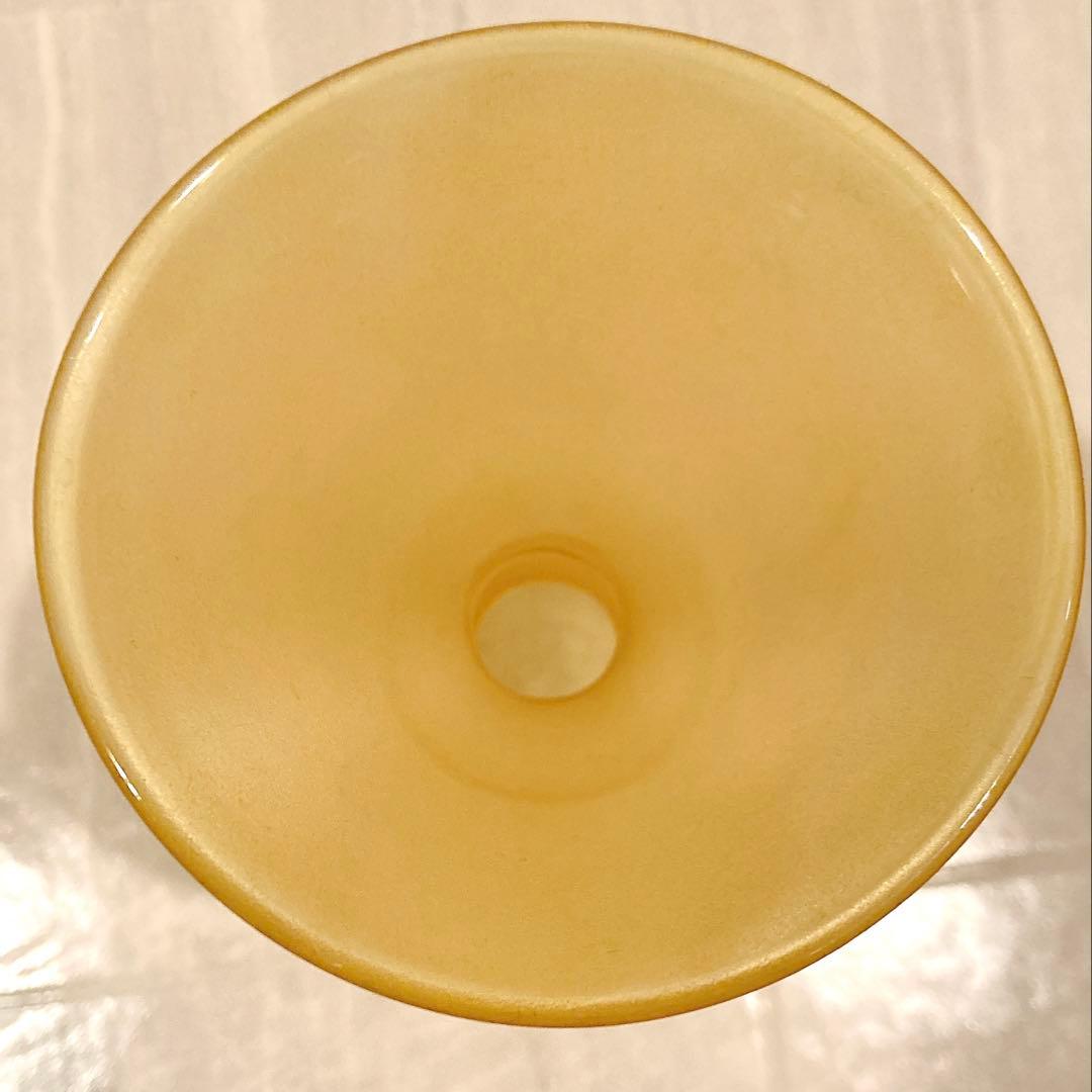 YOKI YŌKI イエロー ガラス 花瓶 約21cm