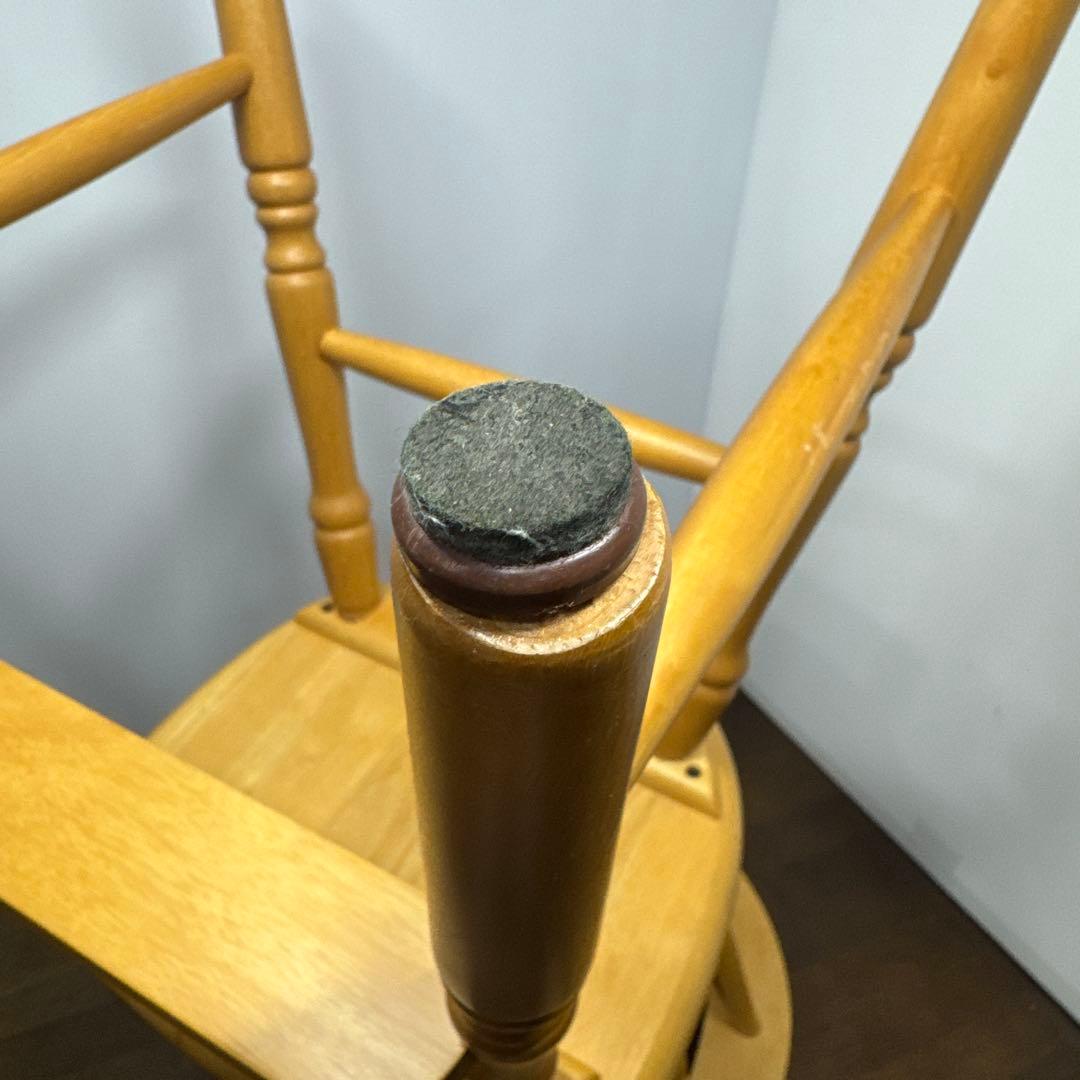 ろん 【美品】 木製 ベビーチェア キッズチェア