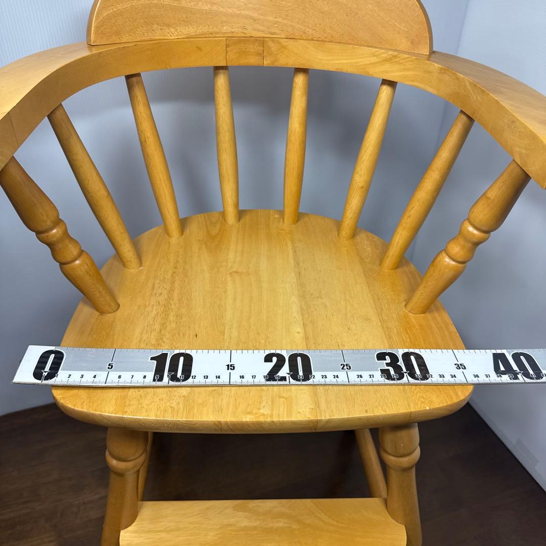ろん 【美品】 木製 ベビーチェア キッズチェア