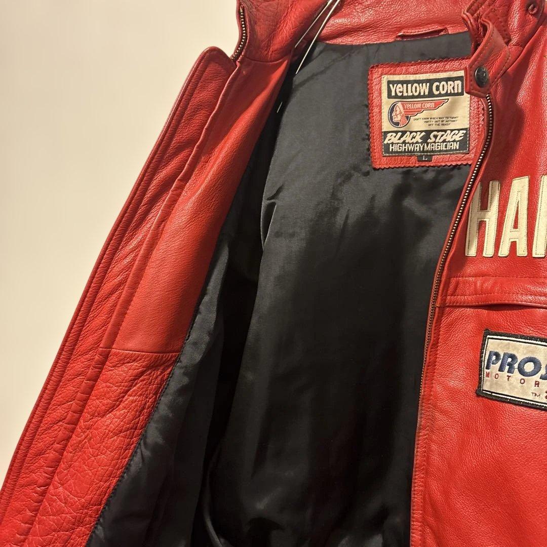 YELLOW CORN レザージャケット レーシングジャケット