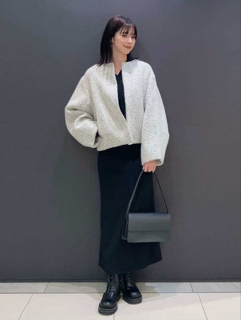 【美品】2024AW セオリーリュクス ショートコート　38 グレー