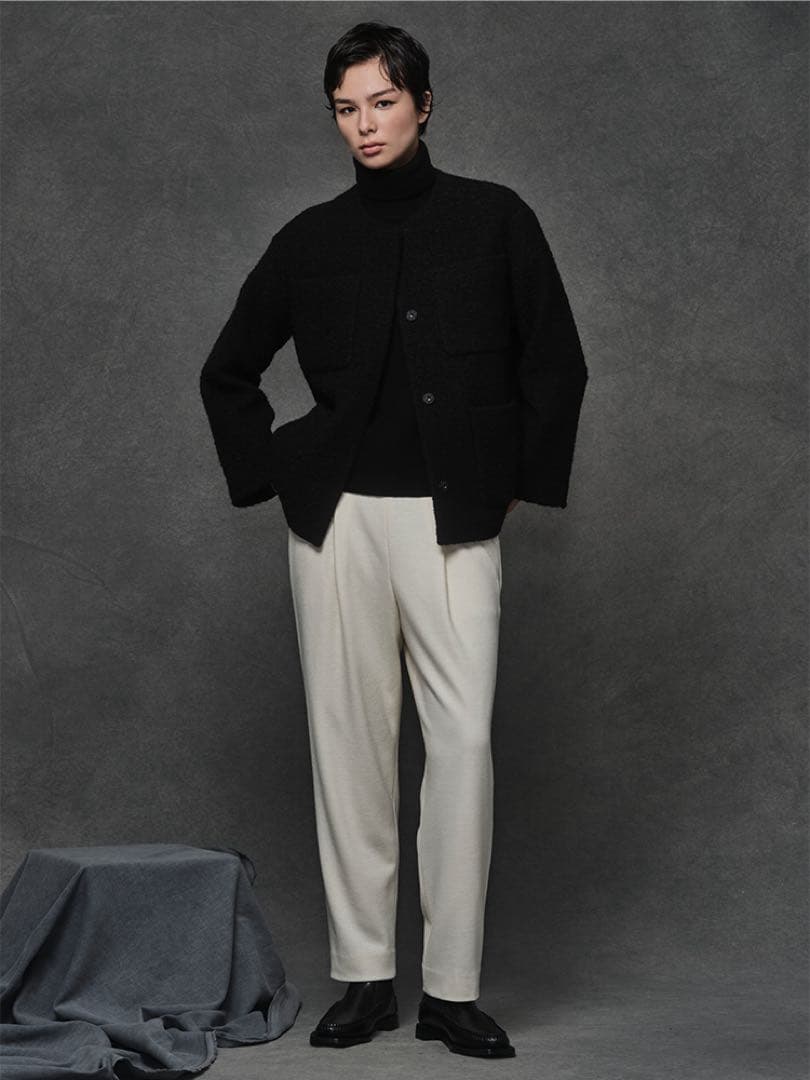 【美品】2024AW セオリーリュクス ショートコート　38 グレー