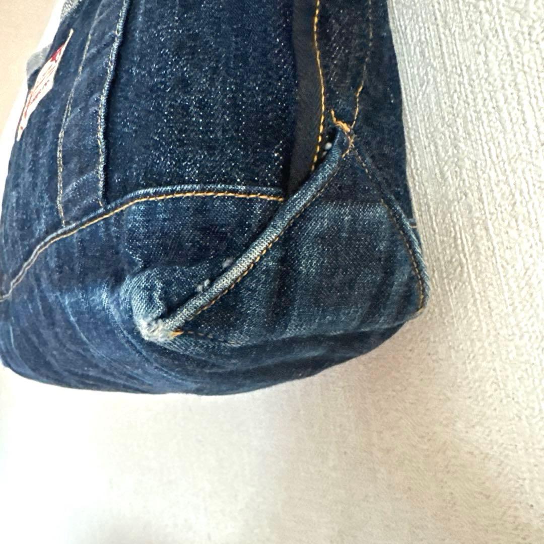 ワンピースオブロック　デニムハンドバッグ　日本製