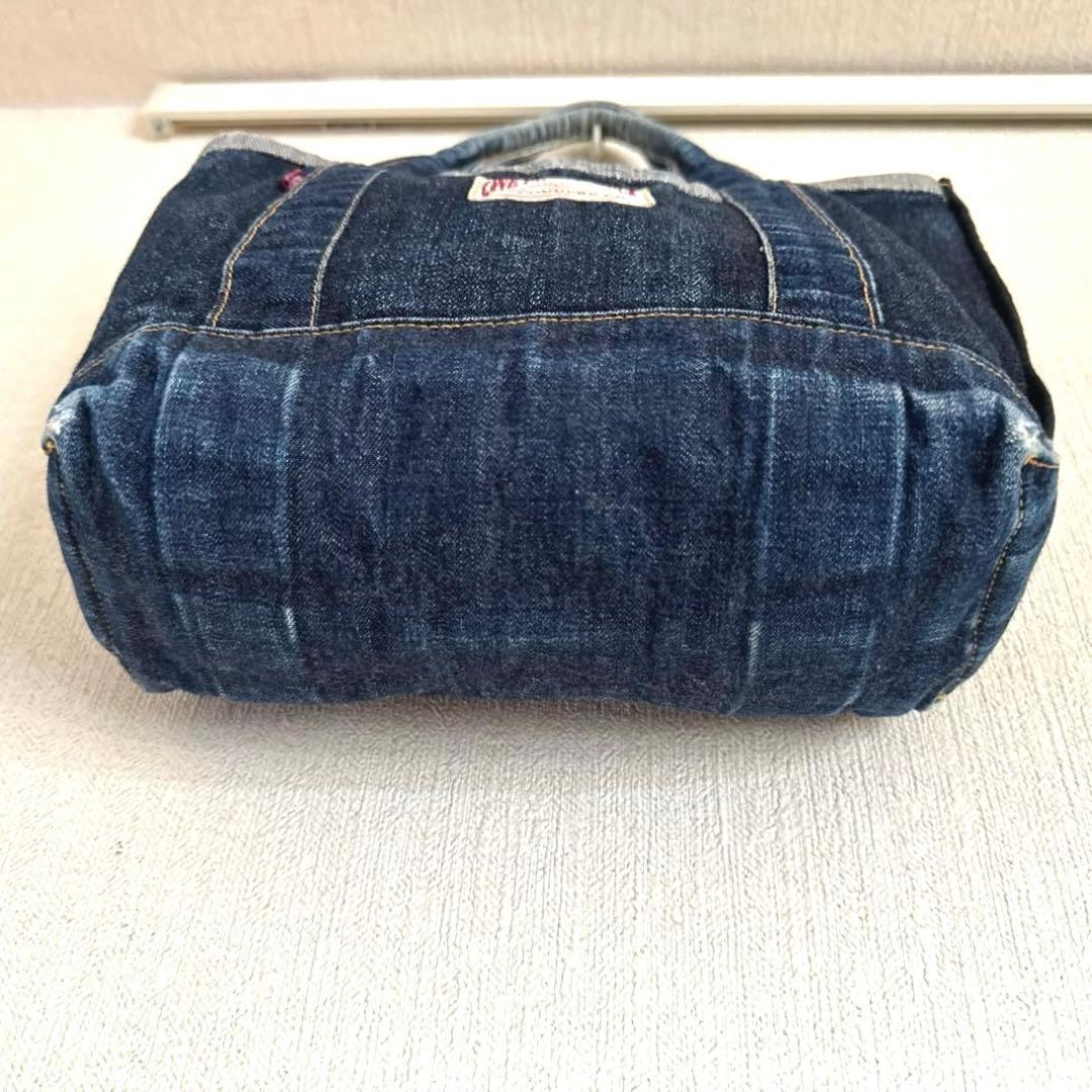 ワンピースオブロック　デニムハンドバッグ　日本製