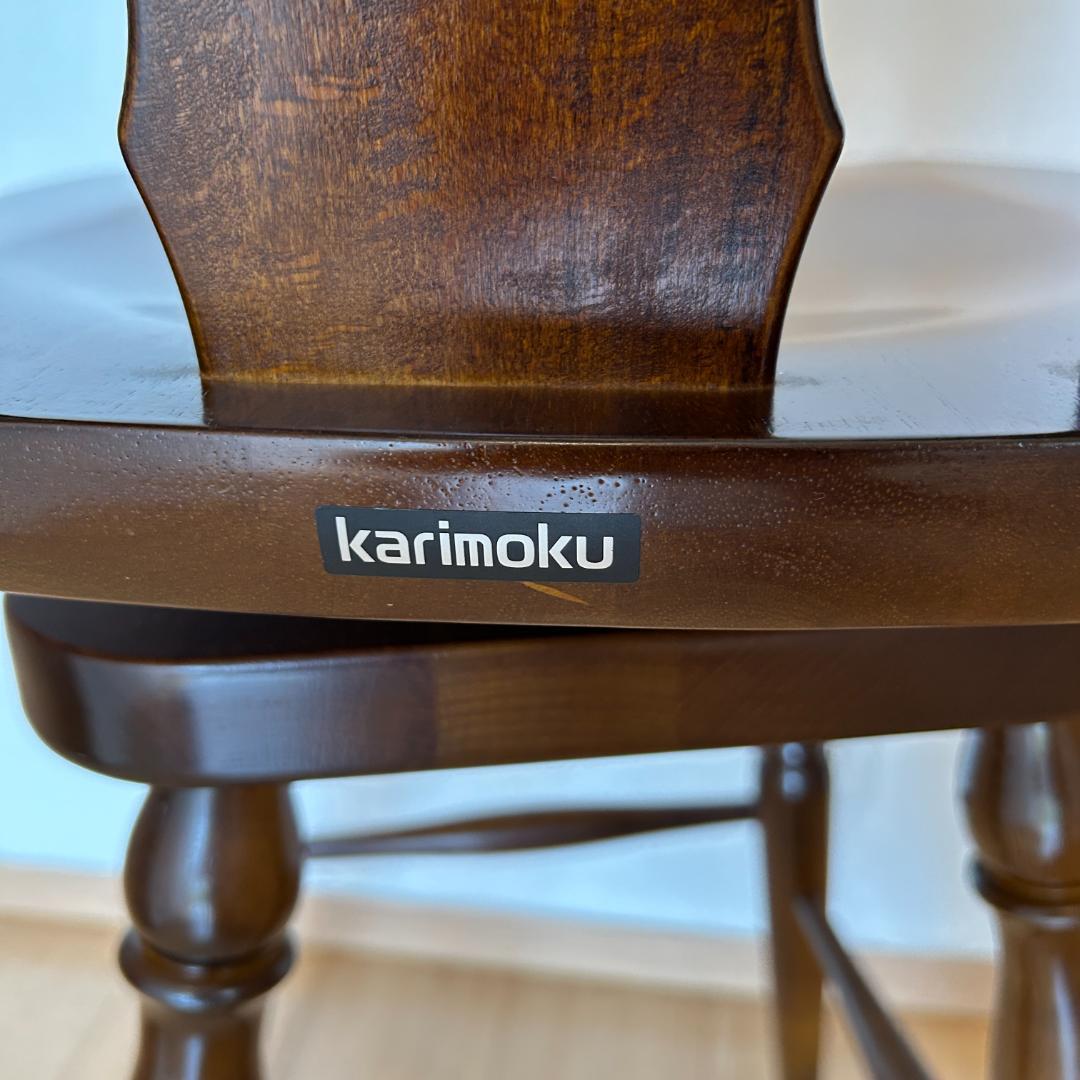 karimoku カリモク コロニアル回転式ウィンザーハイチェア1脚　美品