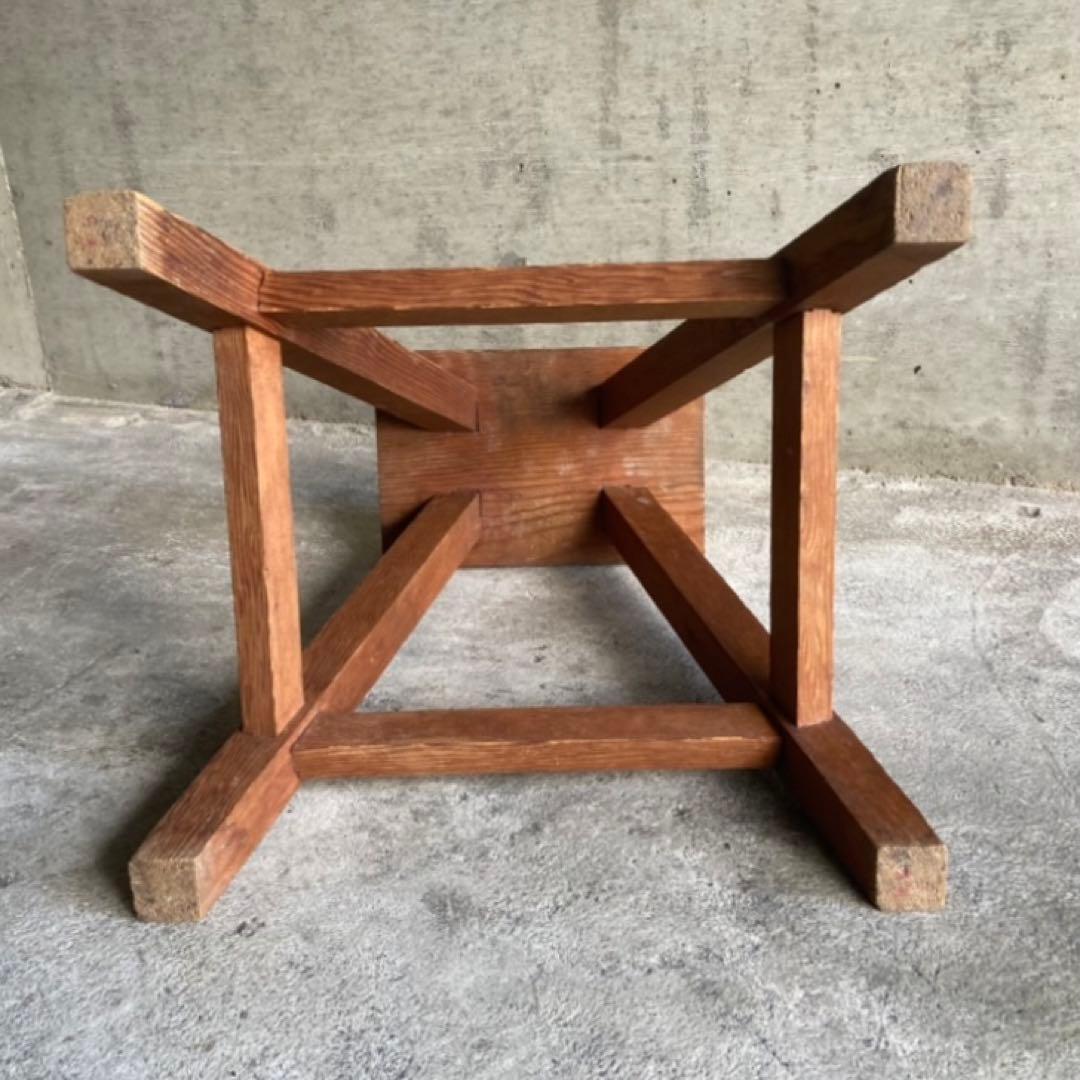 古いスツール チェア 椅子 踏み台 ステップ台 作業椅子 花台 木製 レトロ