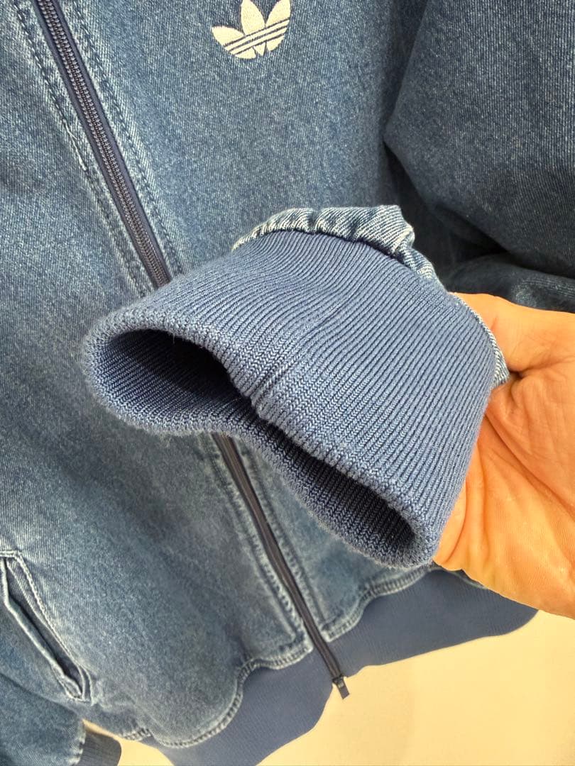 adidas デニム ファイヤーバード トラックトップ ミディアムブルー 美品