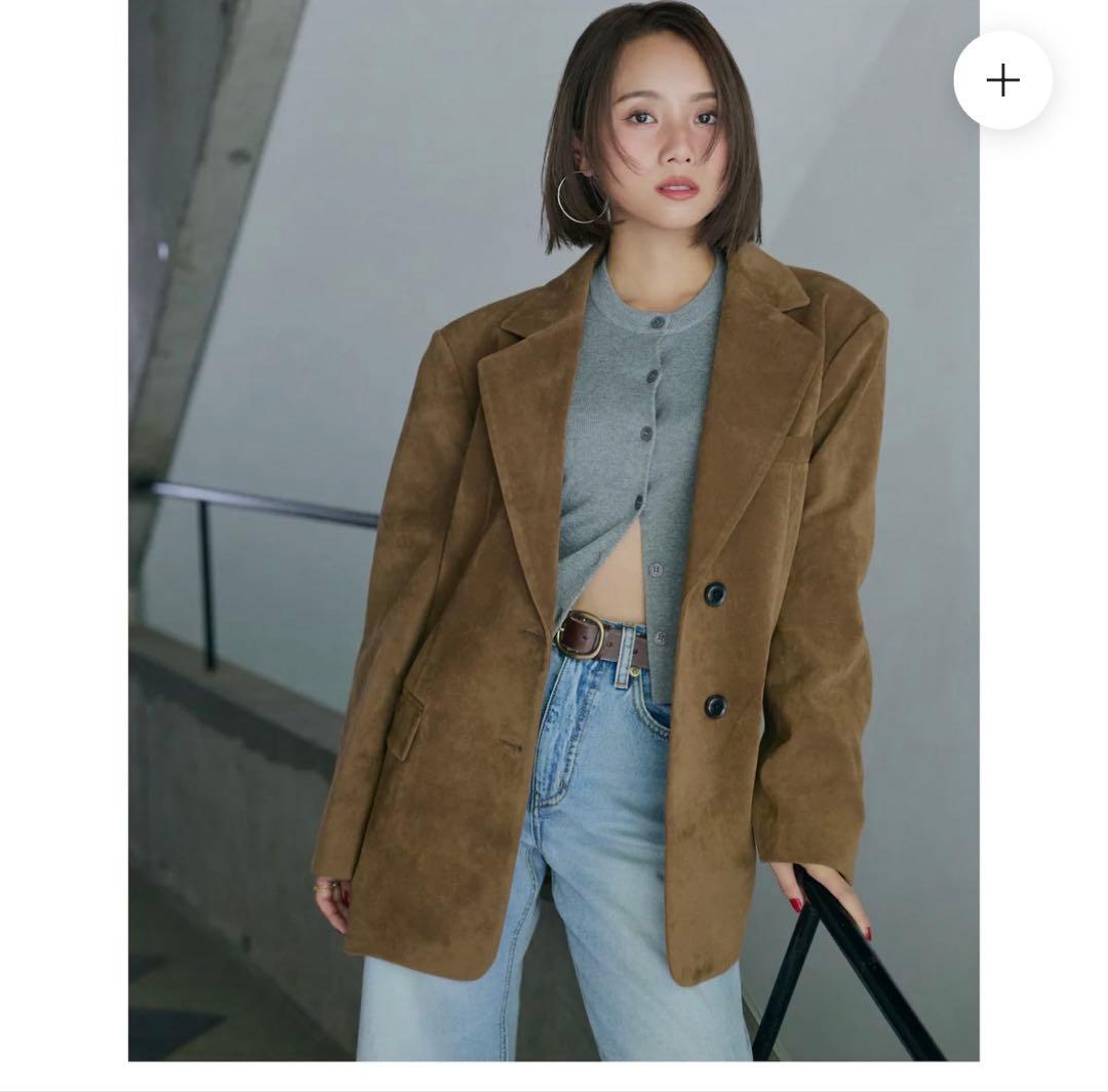 スエードオーバージャケット キャメルブラウン　Mサイズ　<新品未使用品>