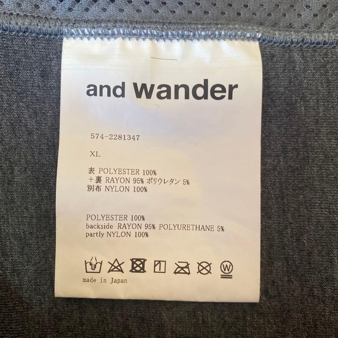 and wander チェック柄 フリース　ベスト　XL