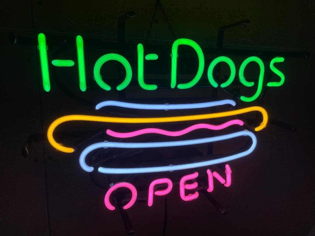 【期間限定特別価格】アメリカンネオンサイン HOT DOG ネオン管 照明