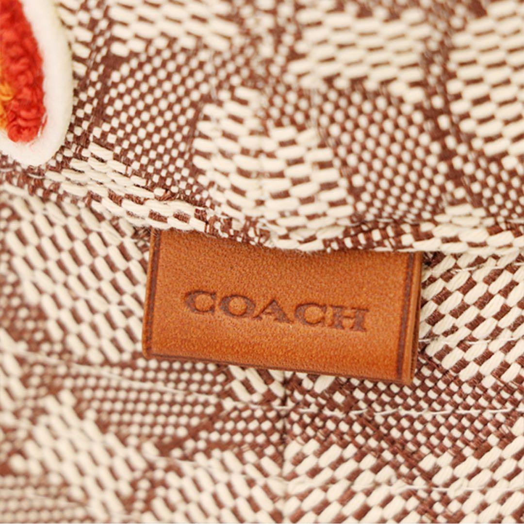 コーチ COACH バケットハット ブラウン系 シグネチャー×ミッキー 保存袋