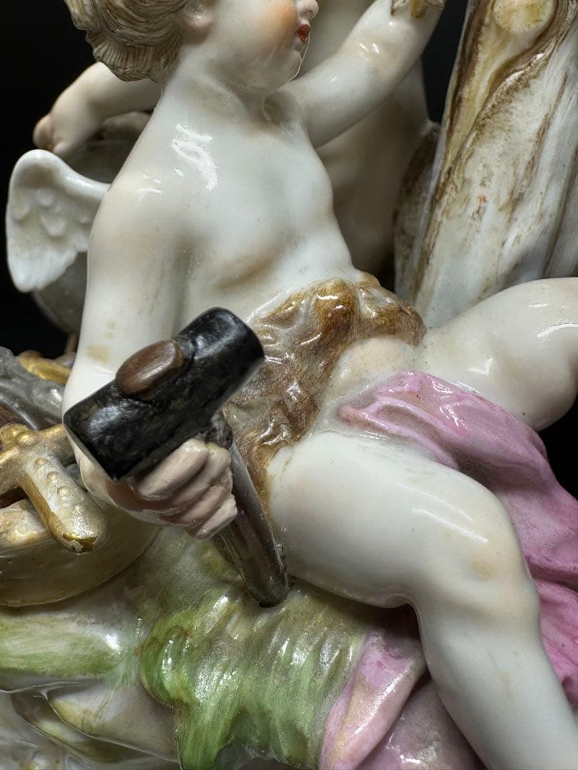 マイセン　「木の下の天使」　高さ20cm トヒチ　東ゆ7-0217⭐︎2