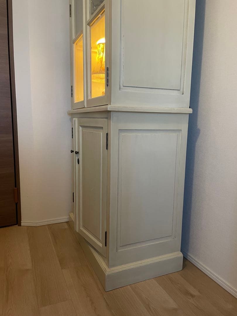 Blanc D’ivoireブランディボワール　ガラスキャビネット　アンティーク