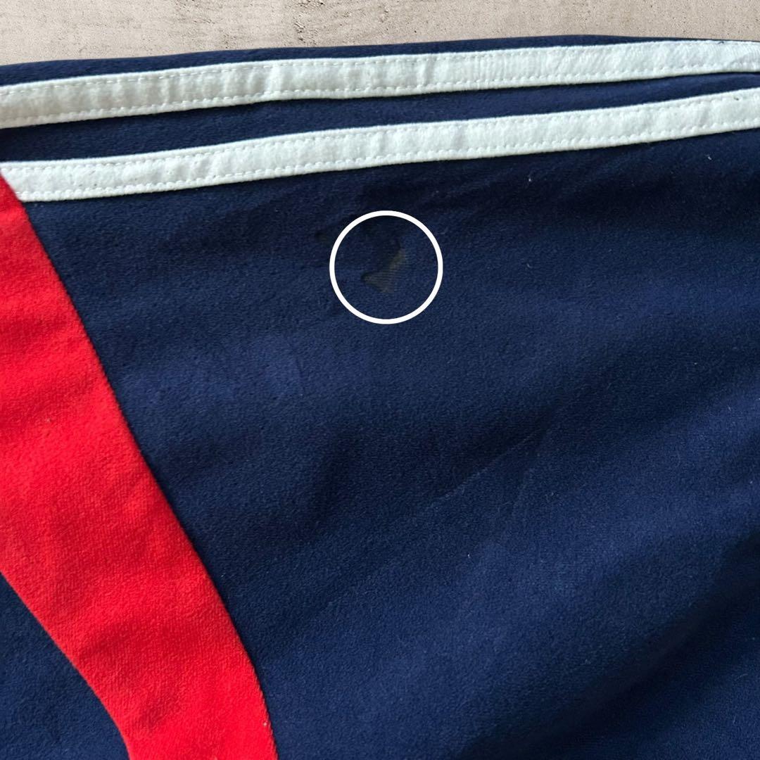 vintage80sアディダスベロアトラックジャケット刺繍ロゴトリコカラー古着