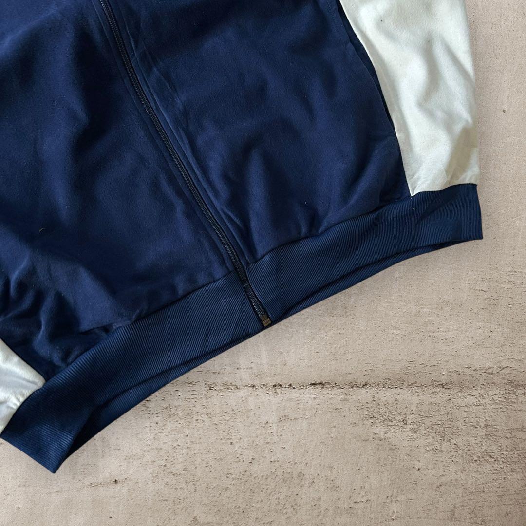 vintage80sアディダスベロアトラックジャケット刺繍ロゴトリコカラー古着