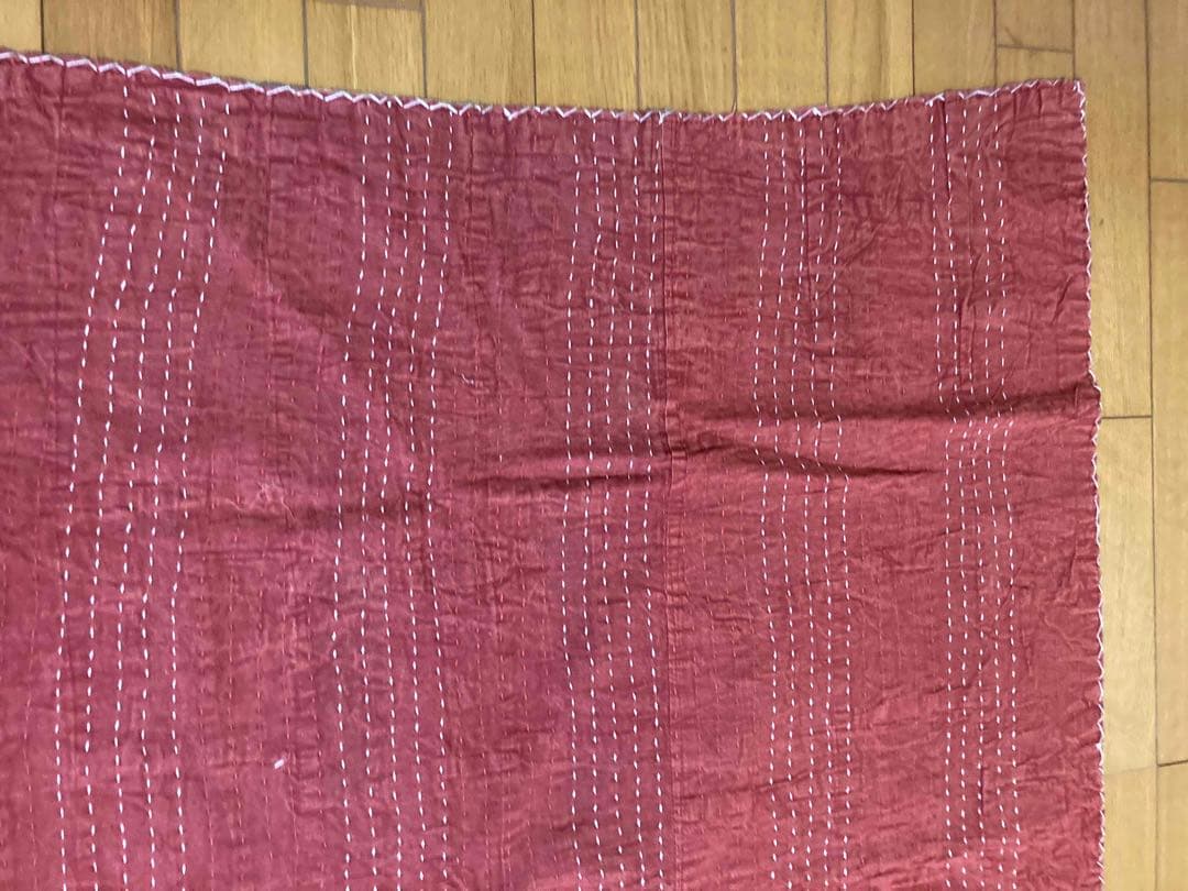 インド　ダブルサイズ　パッチワーク　ストーンウォッシュ×花柄