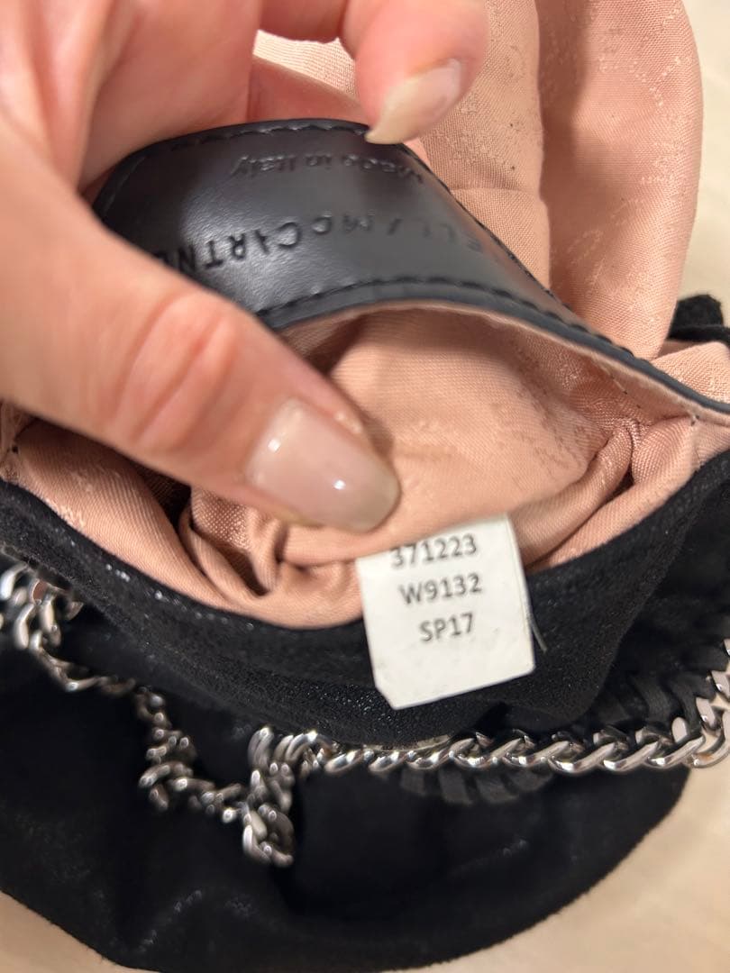 STELLA McCARTNEY ブラック　ファラベラミニ　トートバッグ