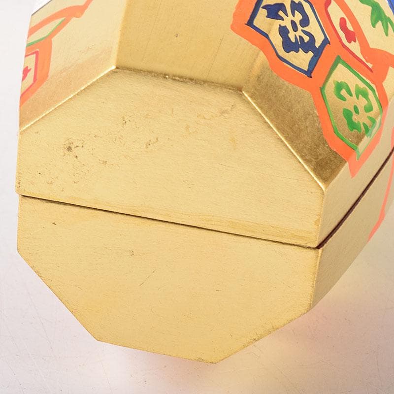 茶道具　中村湖彩作　金蒔絵　 ふりふり　香合　共布共箱　 V　R8059