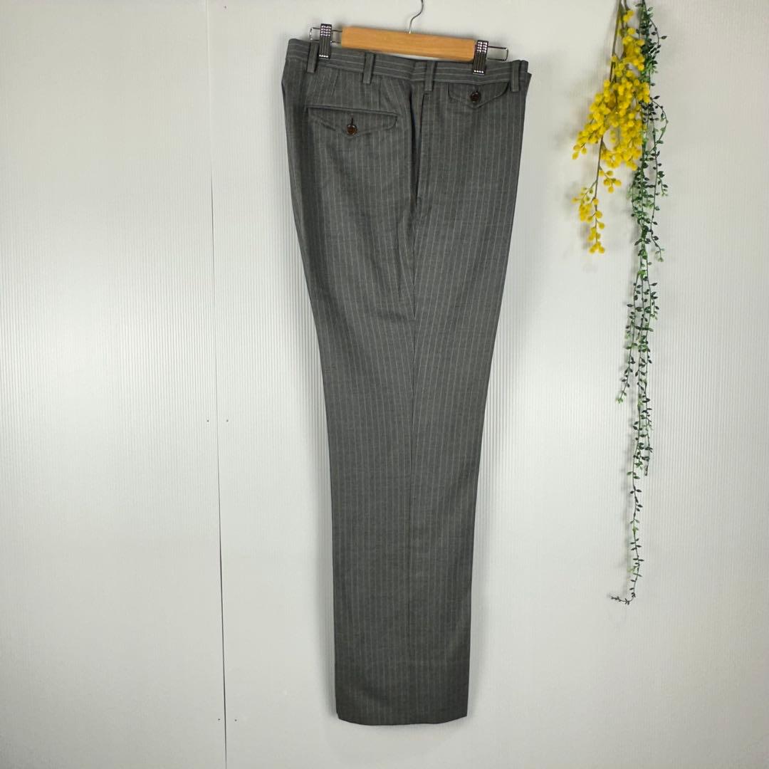 ラブレス LOVELESS スーツ ストライプ グレー 50 日本製 羊毛