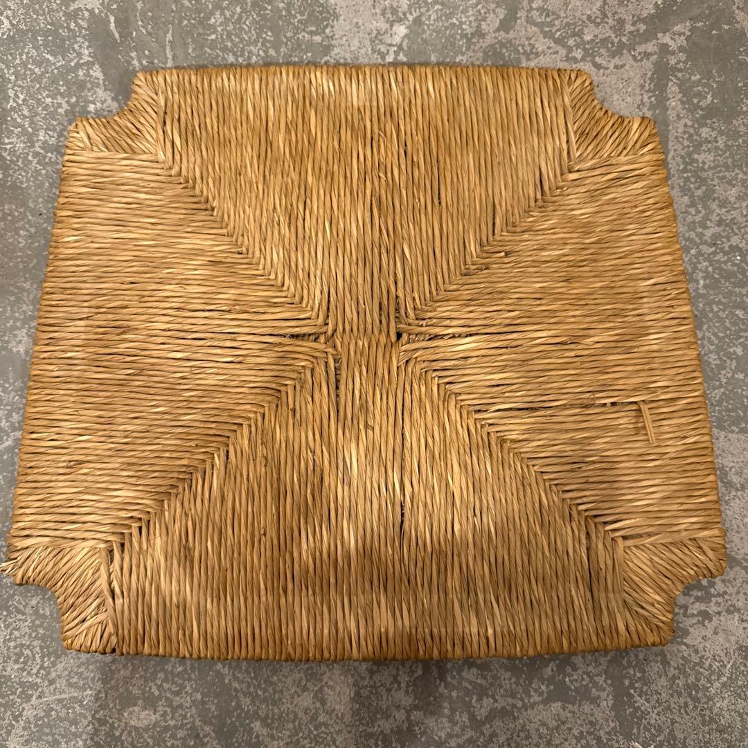 ヴィンテージ　ダイニングチェア　カフェチェア　藁座面　剥離　2