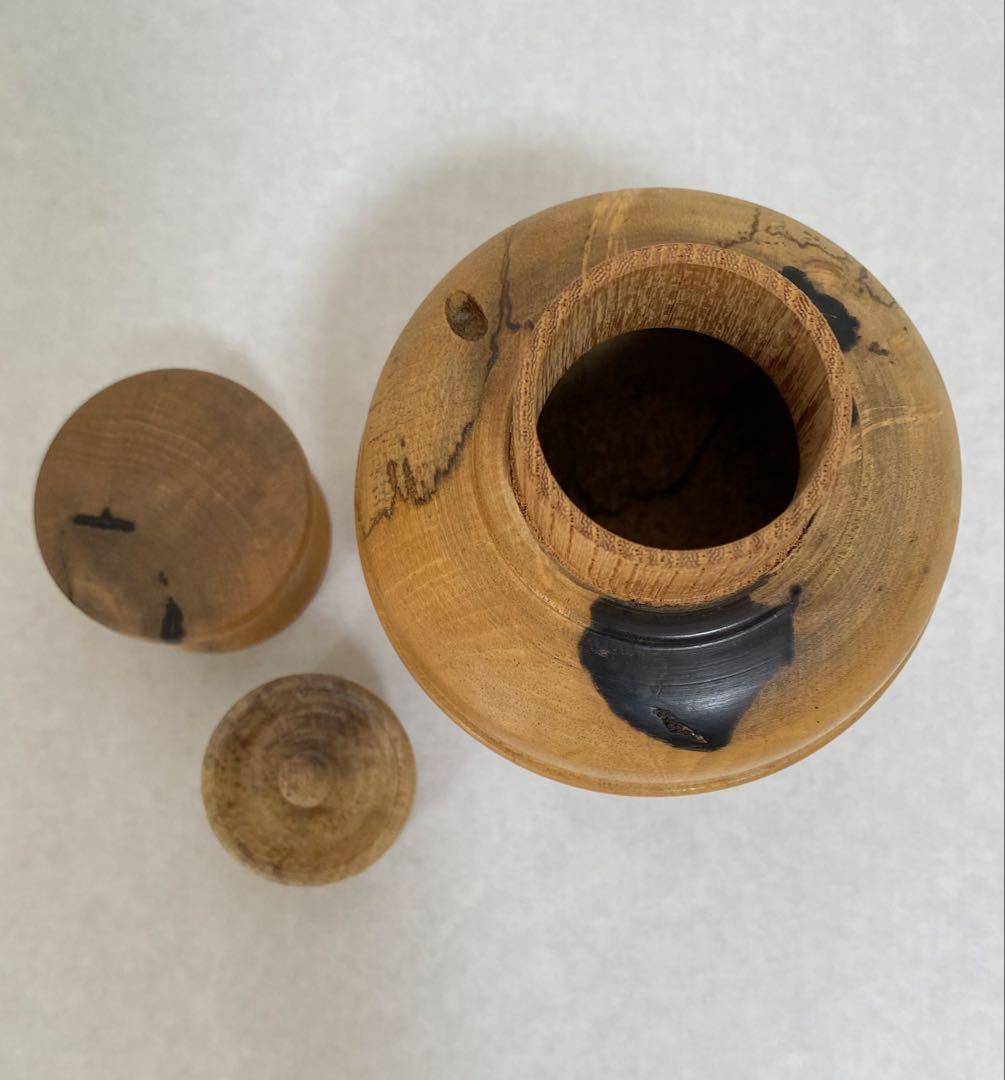 黒柿茶托 5客と茶入れのセット