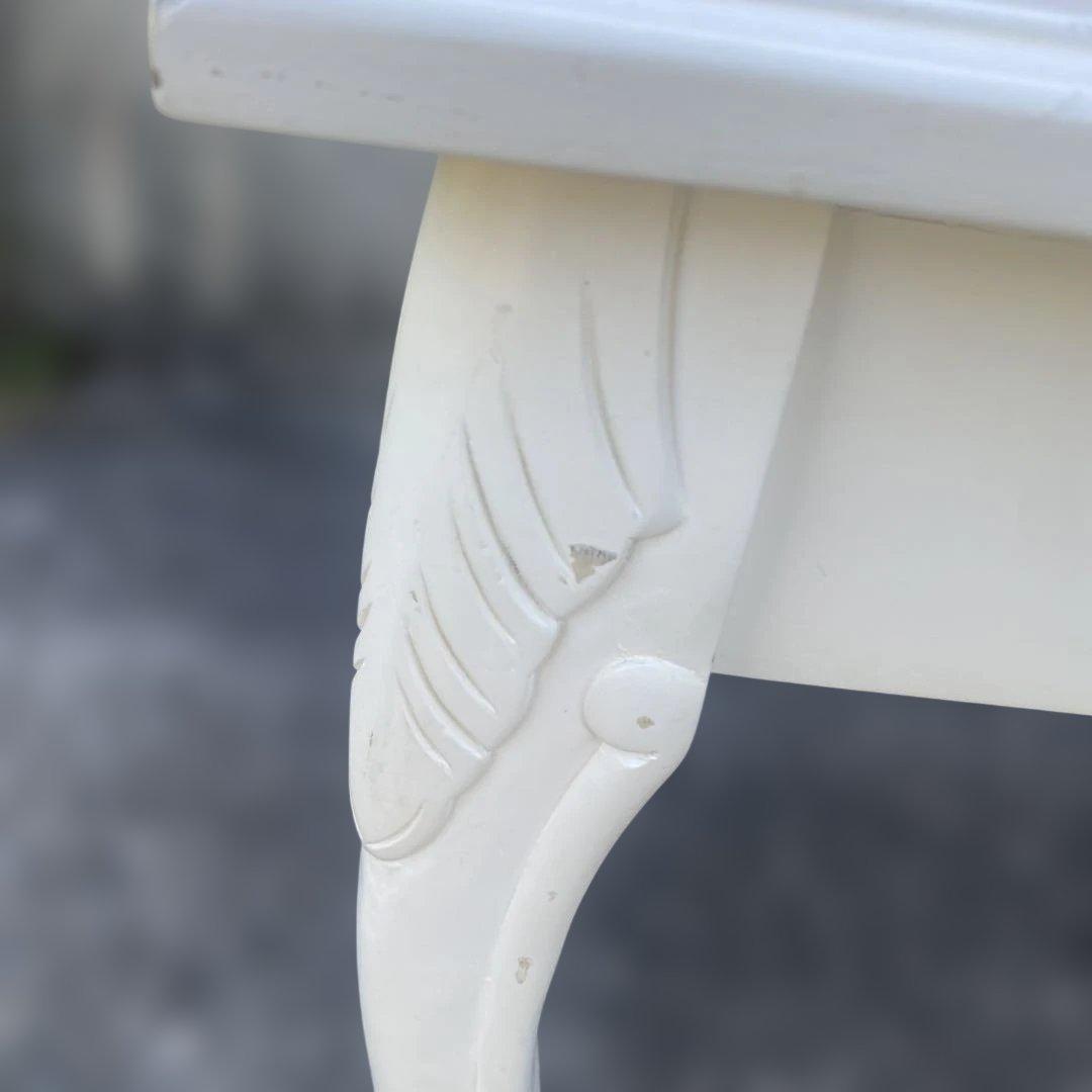 コンソールテーブル　ホワイト　ロココ調　猫脚　姫系　アンティーク調