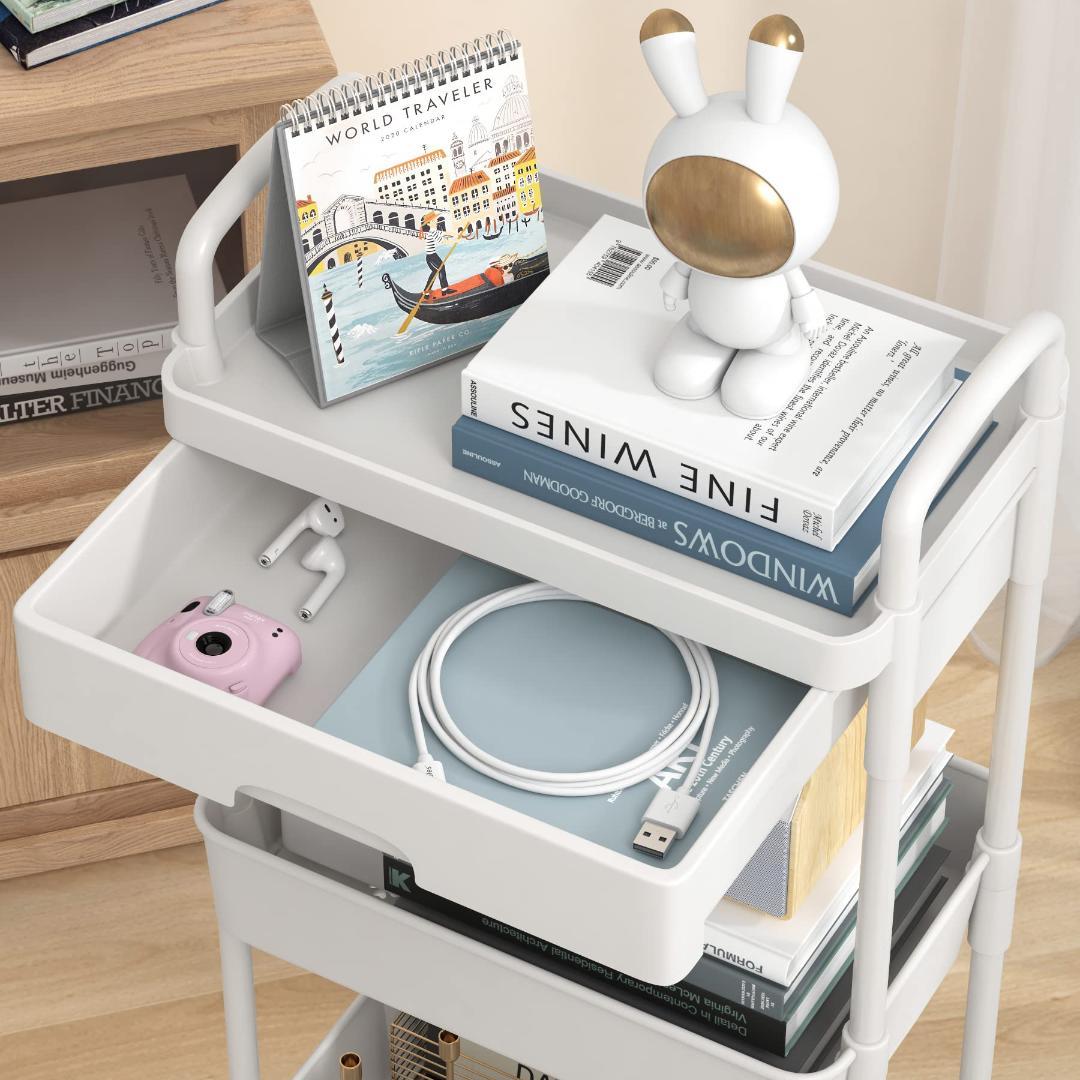 収納ラック 引き出し キャスター 棚 360度回転