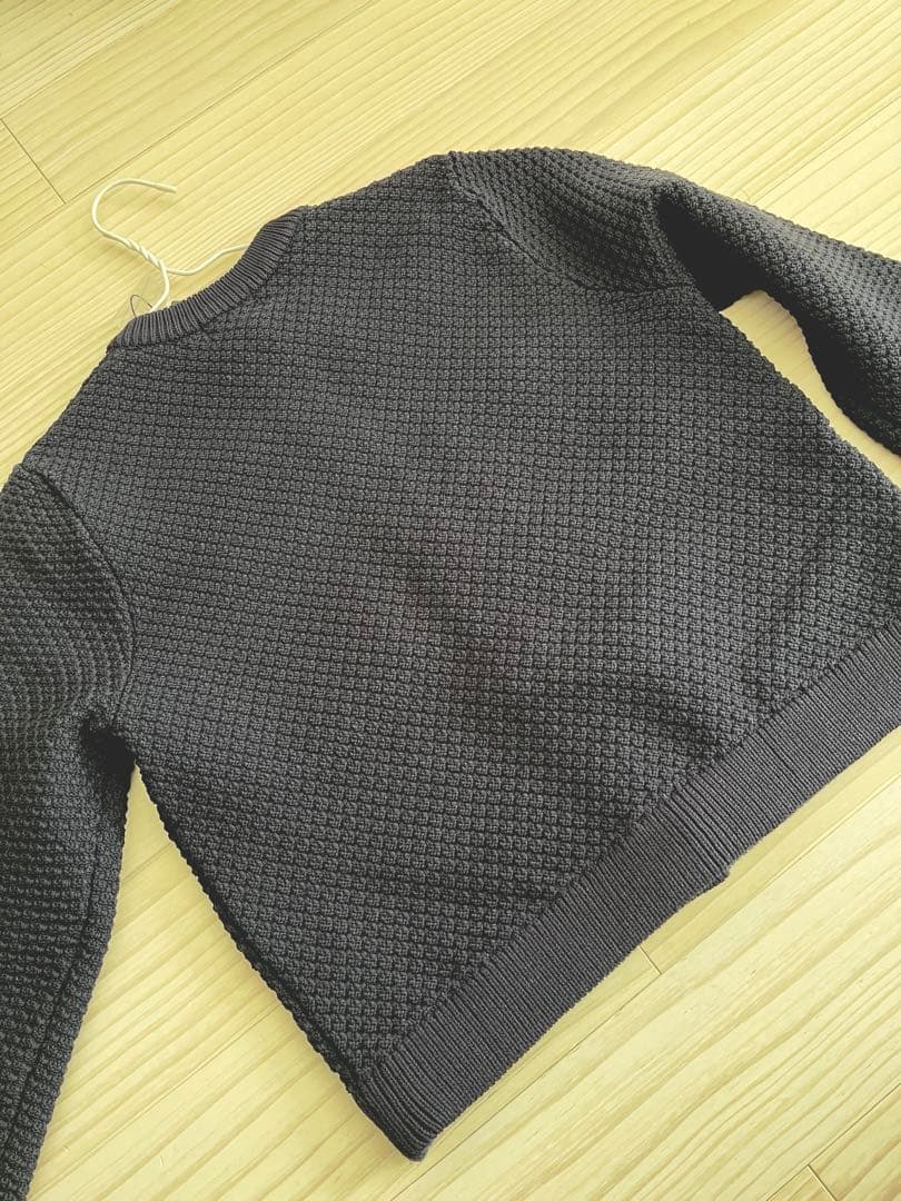 《未使用タグ付き》　アニュアンス ネイビー ノーカラージャケット Sサイズ