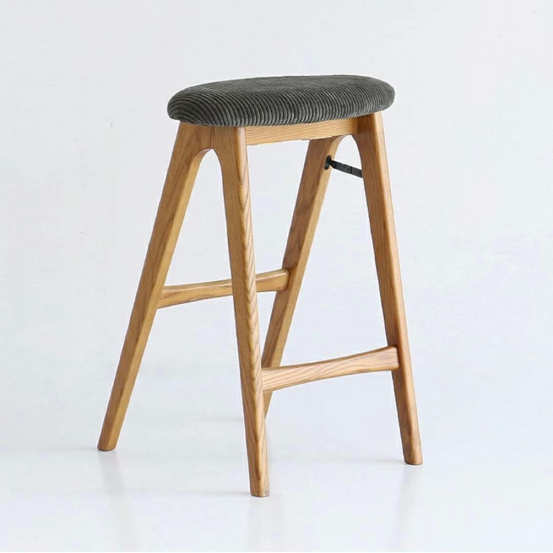 ミナペルホネン タンバリン dop グレー 折りたたみ式 ハイスツール