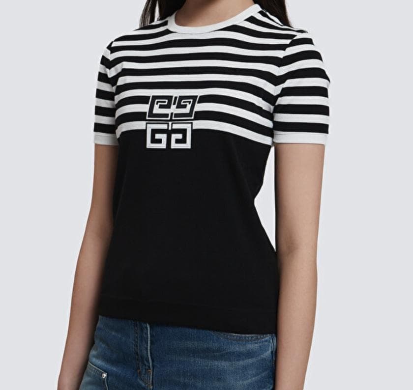 ★新品未使用★ GIVENCHY 4G ストライプ コットン Tシャツ