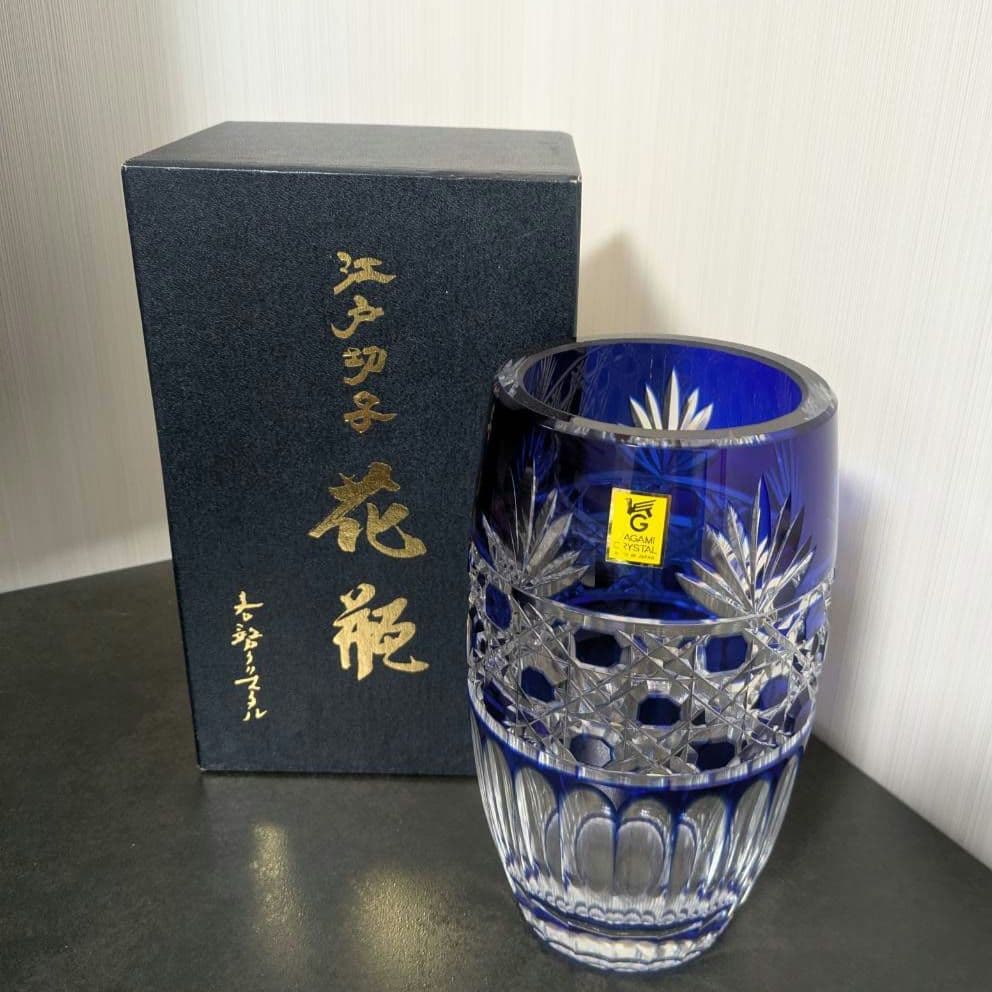 定価55000円　新品未使用　カガミクリスタル　江戸切子　花瓶