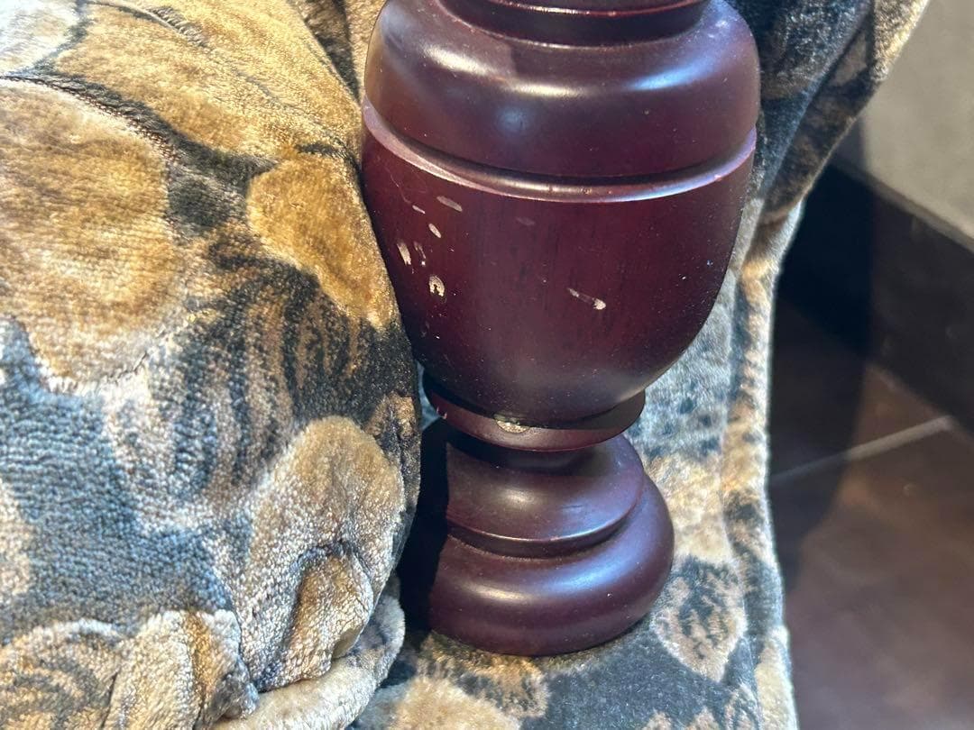 左側　金華山織　ベロア生地　ヴィンテージ　ソファ　アンティーク　レトロ　IZ