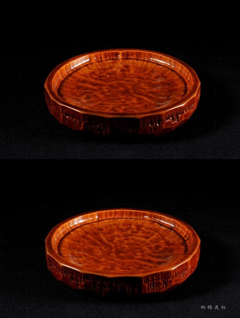 篠原如雪 竹節 銘々菓子器 五 共箱 茶道具