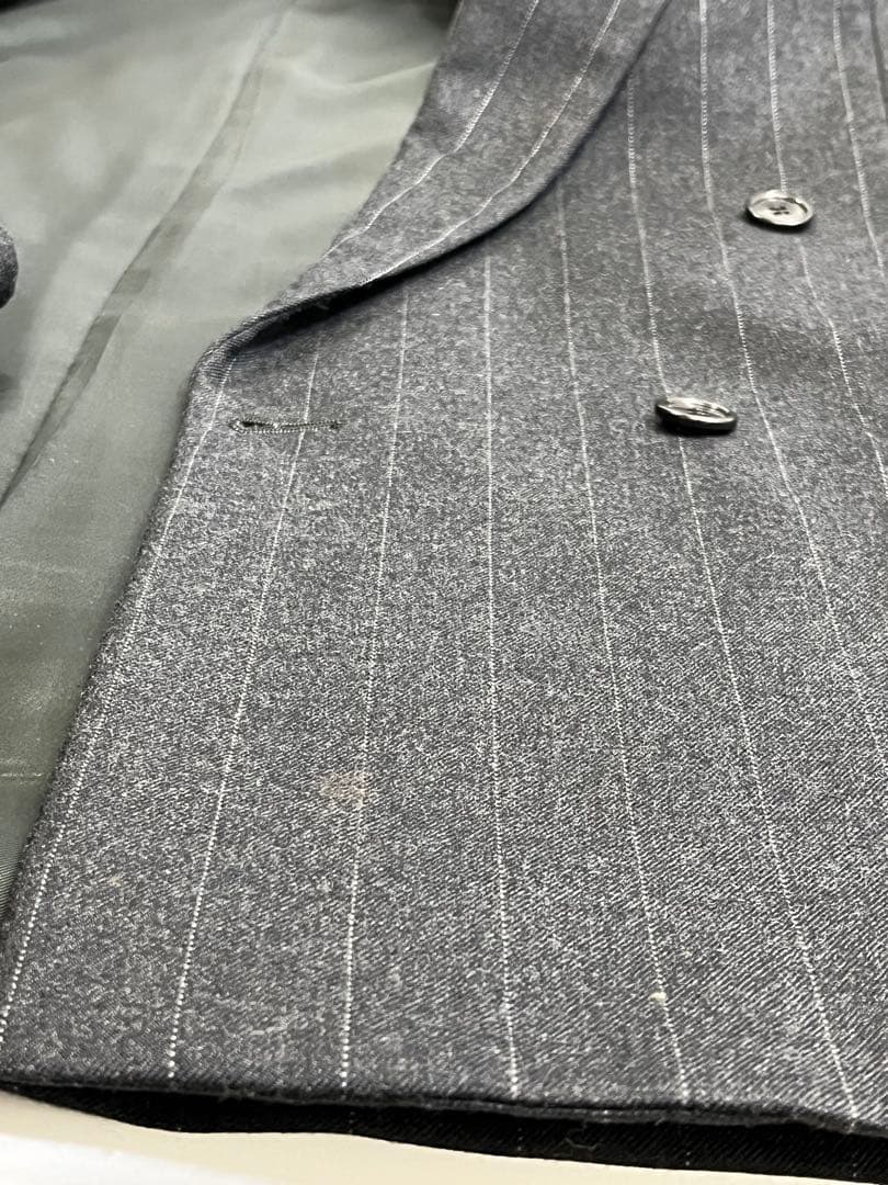 r1105-8Paul Smith ストライプダブルブレストスーツセットアップL