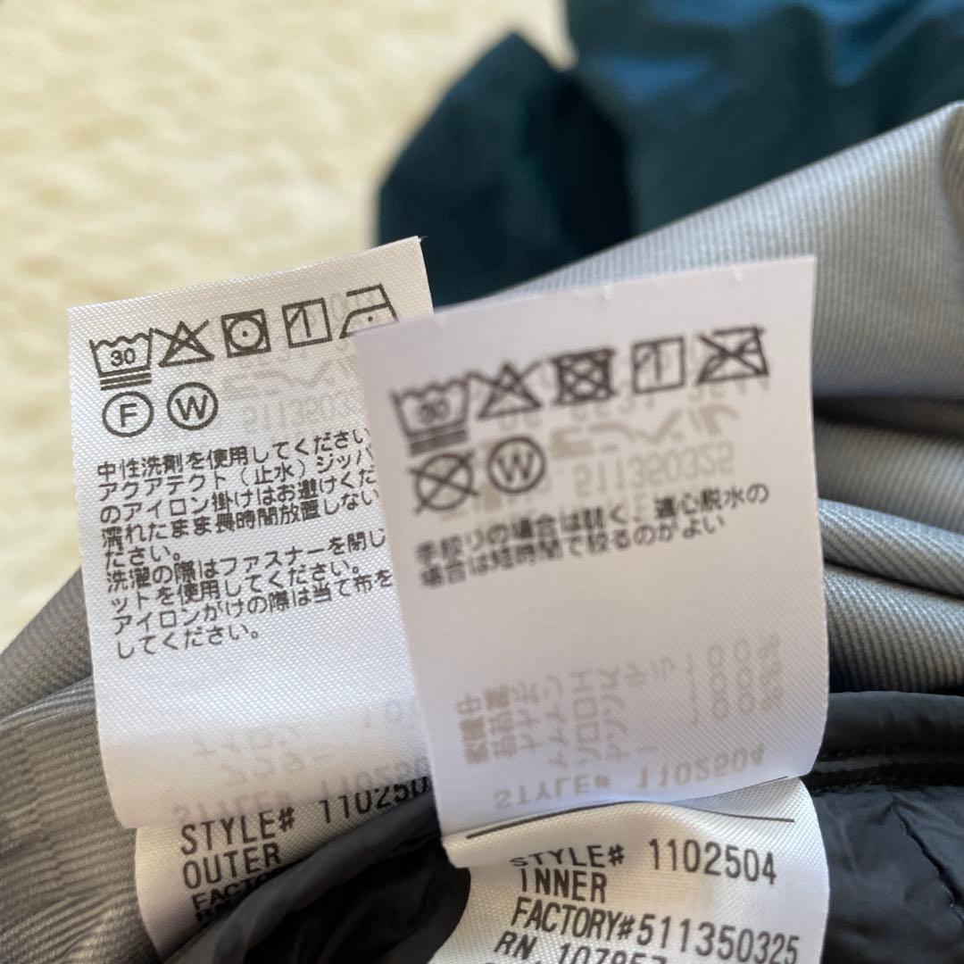 極美品 モンベル 3in1 フォールラインパーカ ナイロンジャケット Lサイズ