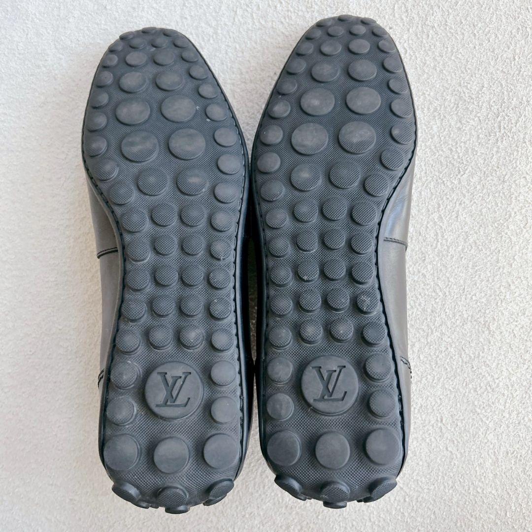 ルイヴィトン ローファー レザー シューズ 7 1/2 LV金具 ビジネス 革靴