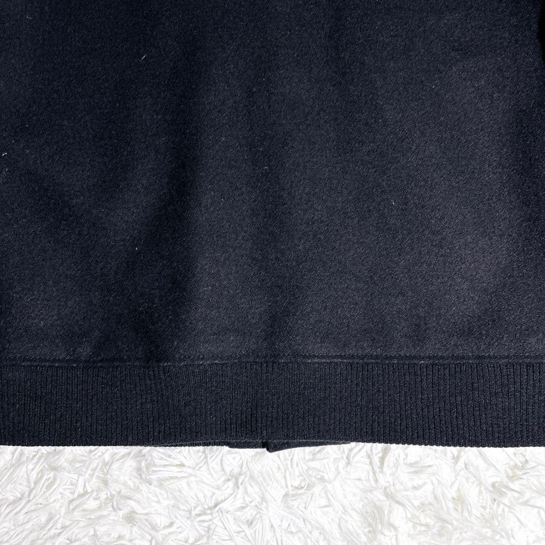 美品 ジャックローズ スタジャン 本革袖 ウール L ブラック 刺繍 ジャケット