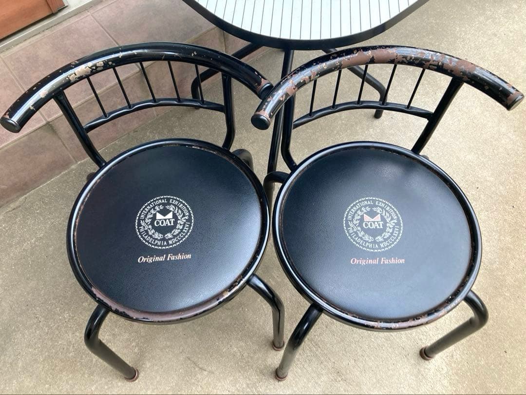 80年代 ビンテージ COAT 2人掛け ダイニングテーブル 昭和 旧車 当時物