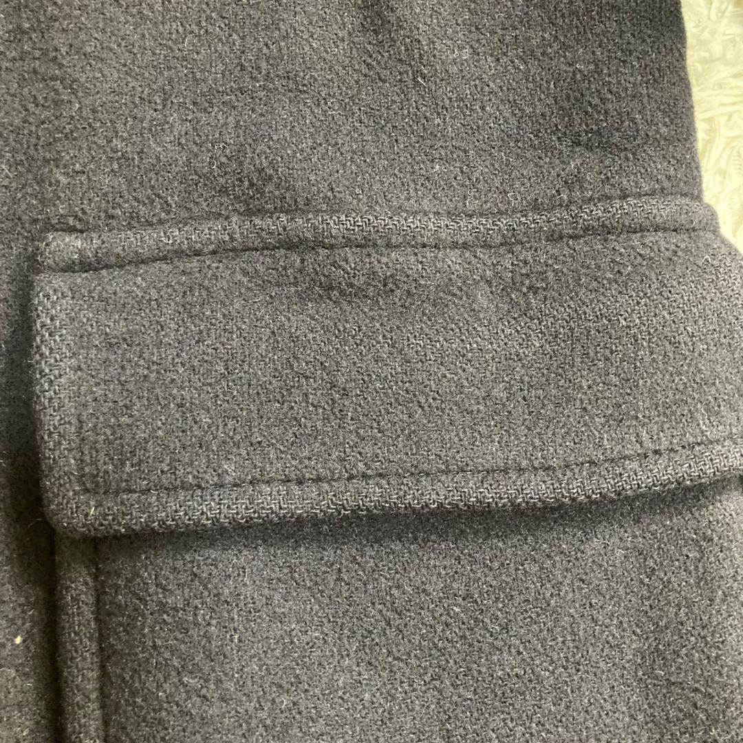 15888✨バーバリー ノバチェック ダッフルコート ウール ネイビー 英国製