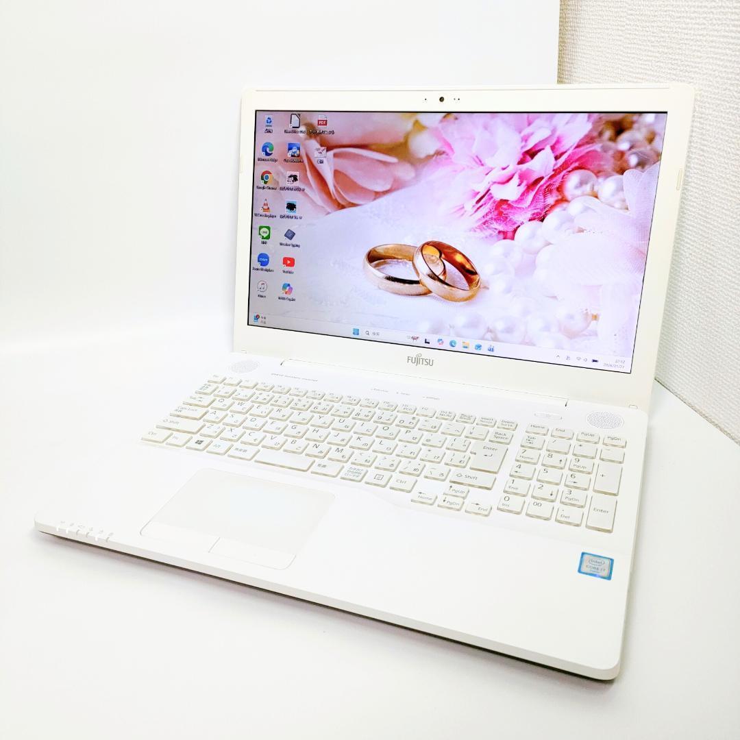 Corei7✨️Windows11/富士通/オフィス付き白ノートパソコン/DVD