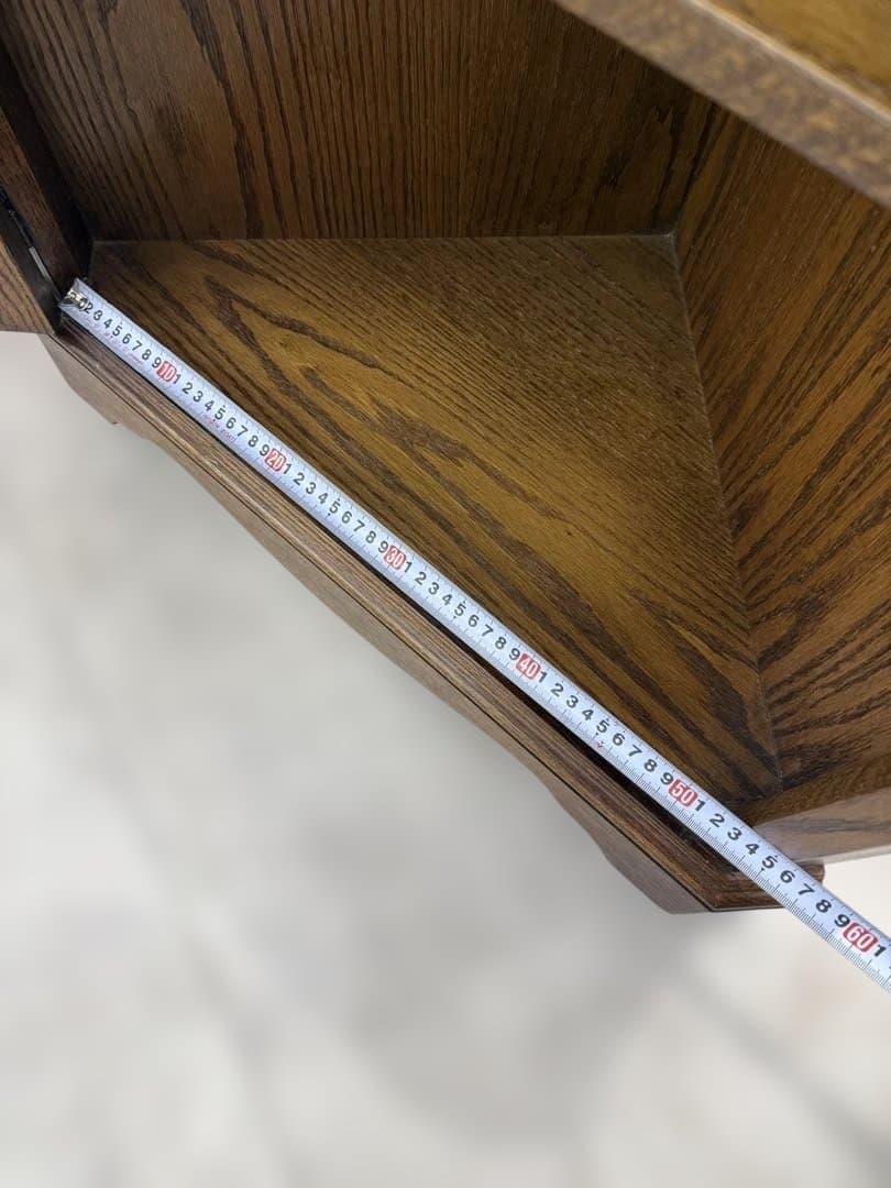 取りに来れる方限定　英国製　木製コーナーキャビネット ブラウン　ビンテージ