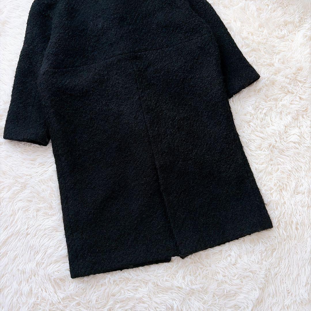 CLANE クラネ　ウール　ボアロングチェスターコート　マキシ丈