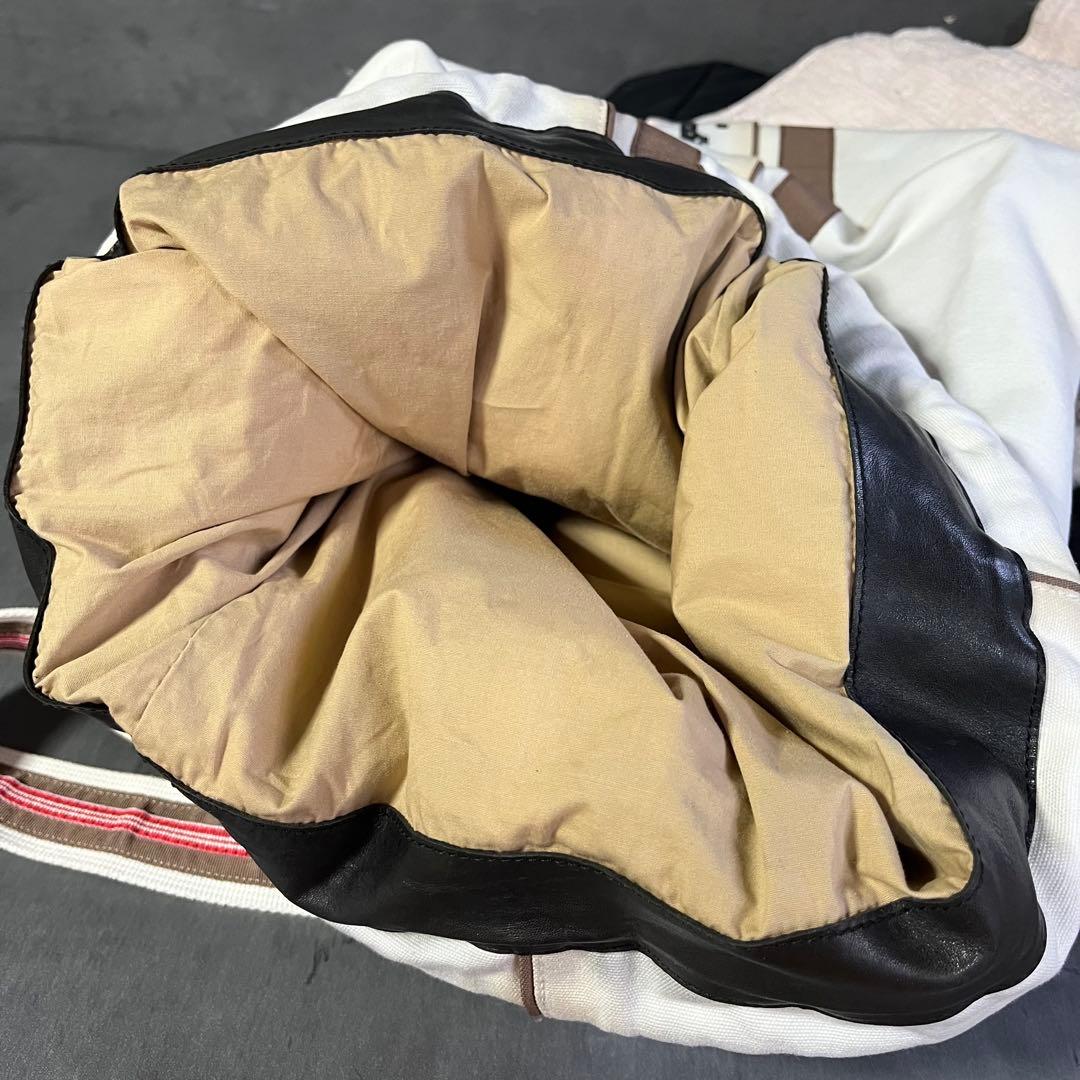 ボッテガヴェネタ キャンバスボンサック ワンショルダーバッグ