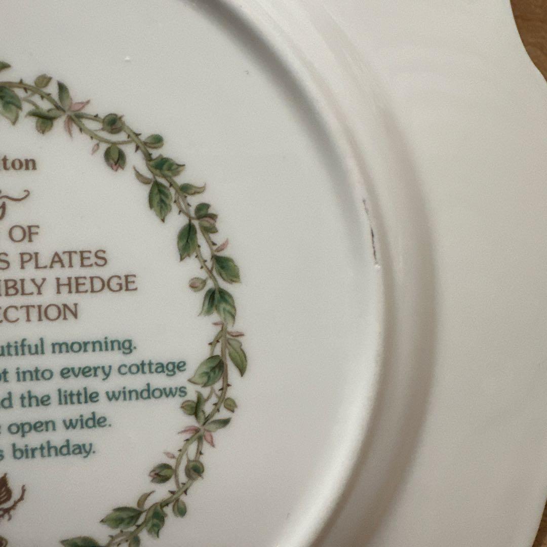 ロイヤルドルトン ブランブリーヘッジ　四季プレート　春夏秋冬　20cm 4枚