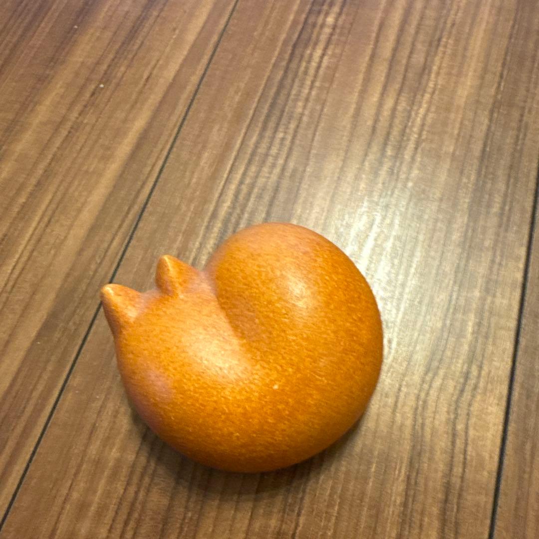 リサラーソン　陶器置物 オレンジ レア　キツネ　狐