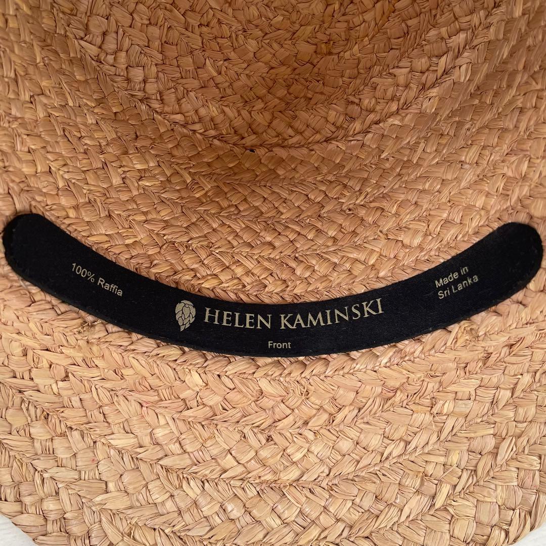 ヘレンカミンスキー✨麦わら帽子　カンカン帽　ハット　ストロー　ナチュラル　ヌガー