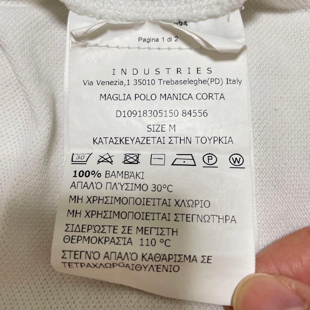 モンクレール　襟裏ロゴ　マグリア　ポロシャツ　ホワイト　Mサイズ