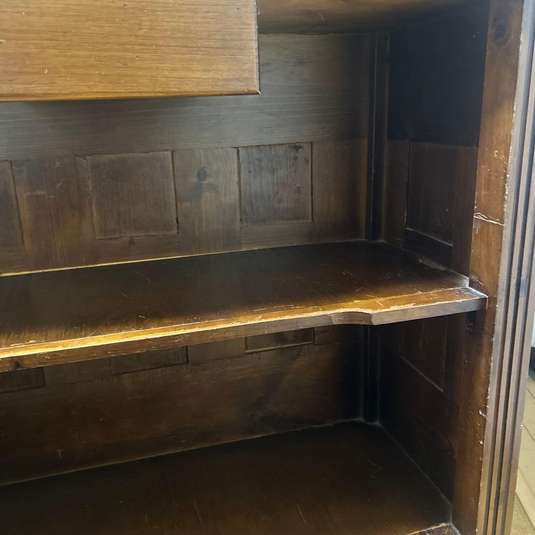 木製　キッチンカウンター（生地付き）　タイル装飾付き