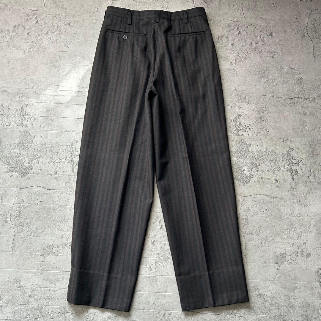 極美品 Y's for men ストライプ 2B セットアップ スーツ 茶黒