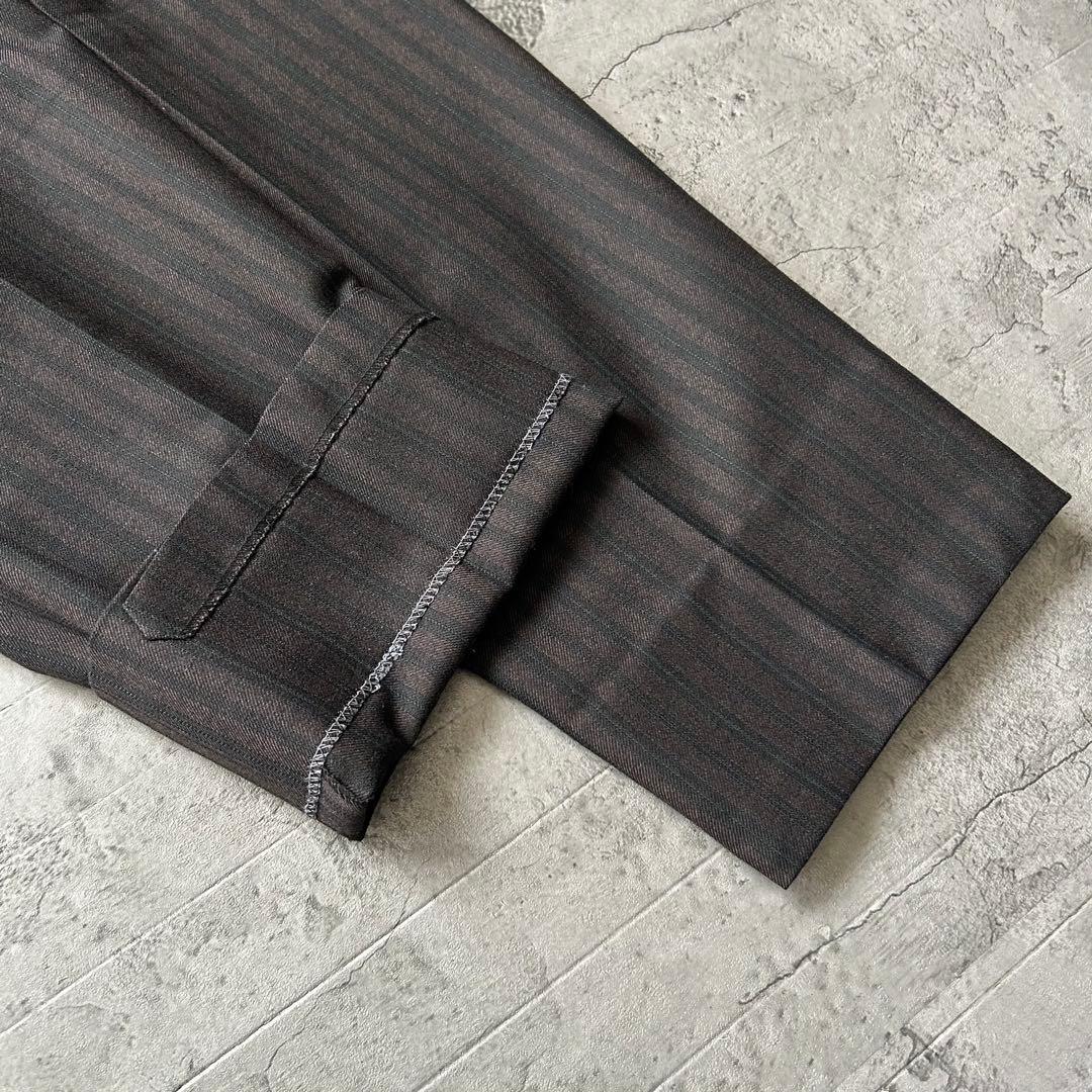 極美品 Y's for men ストライプ 2B セットアップ スーツ 茶黒